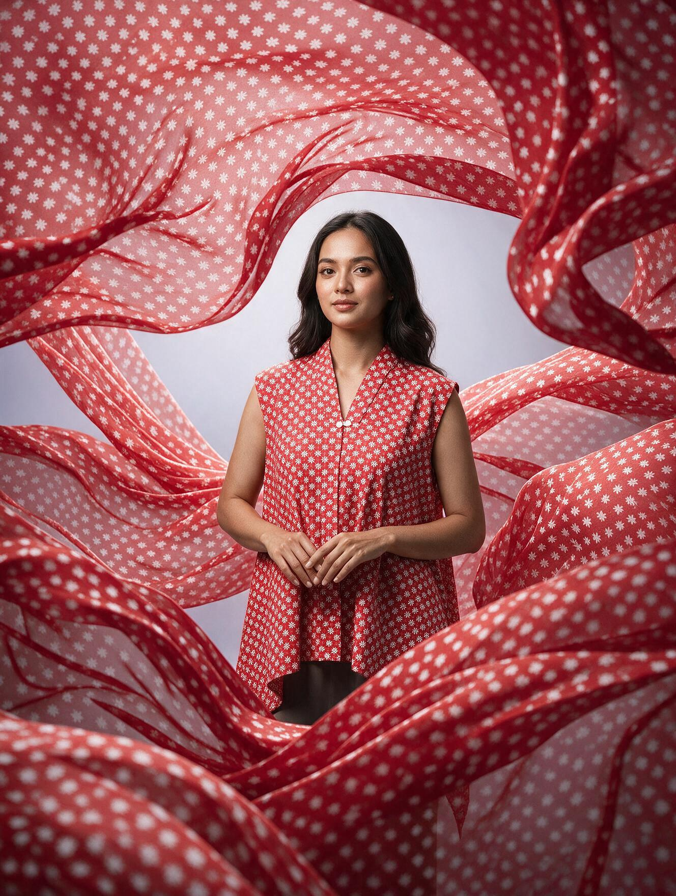 Outer Batik Merah